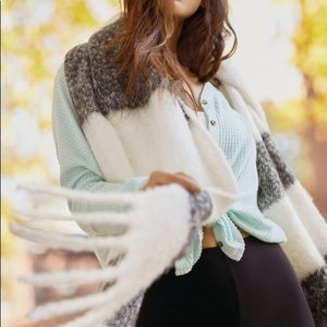 UO Oversized Striped Oblong Scarf